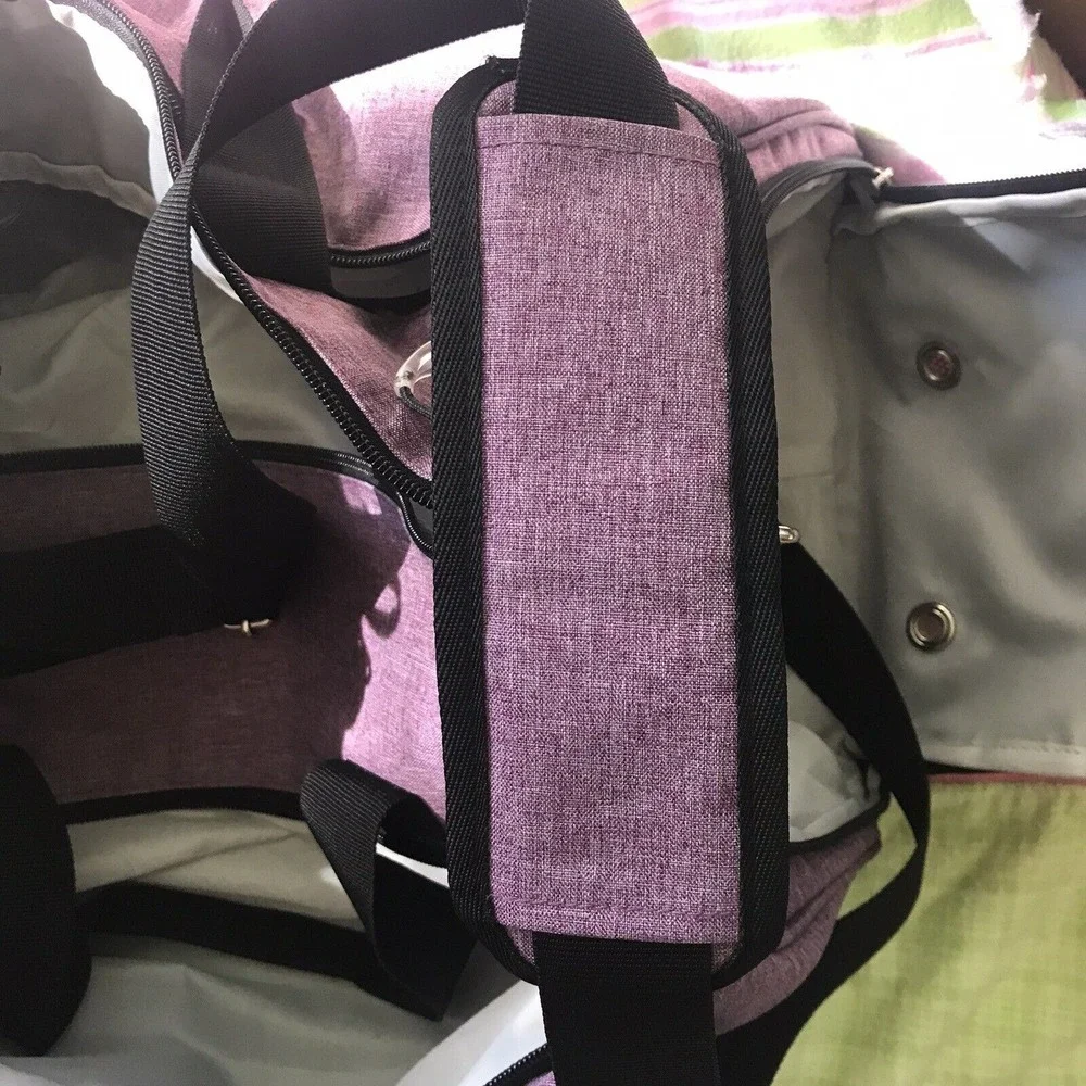 Boost Duffle Bag Purple USA Gym Duffel Bag Travel Carry On Wet Compartment